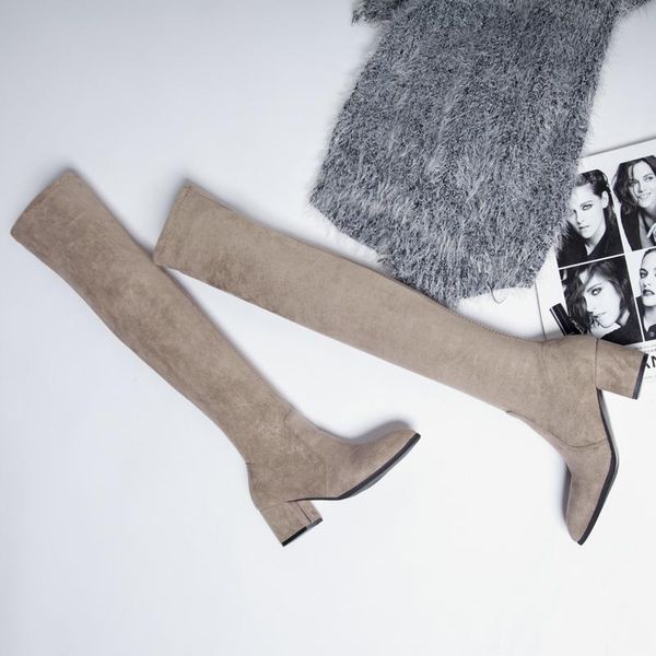 boots winter suede women's women stretch fashion red black high-heeled plush knee-length leather shoes
boots winter suede women's women stretch fashion red black high-heeled plush knee-length leather shoes