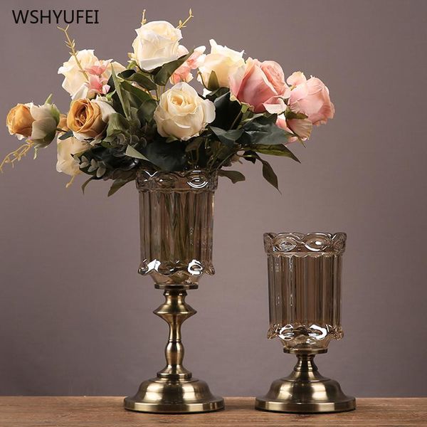 bronze base brown crystal clear glass vase model home dry flower decoration living room table creative art flower arrangement
bronze base brown crystal clear glass vase model home dry flower decoration living room table creative art flower arrangement