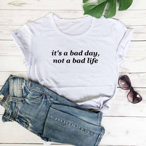 new arrival it's a bad day, not a bad life slogan women fashion pure cotton t shirt grunge tumblr letter print tees party 1, White
new arrival it's a bad day, not a bad life slogan women fashion pure cotton t shirt grunge tumblr letter print tees party 1, White