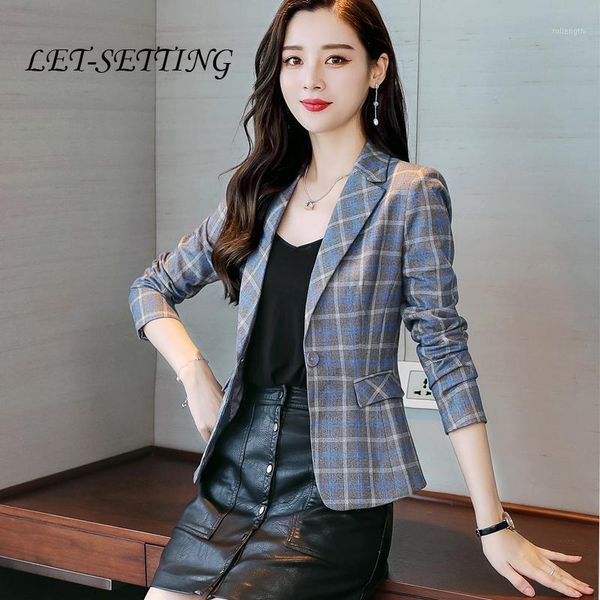 large size spring autumn new slim one button casual suit plaid retro temperament women jacket plus size blazer women coat1, White;black
large size spring autumn new slim one button casual suit plaid retro temperament women jacket plus size blazer women coat1, White;black