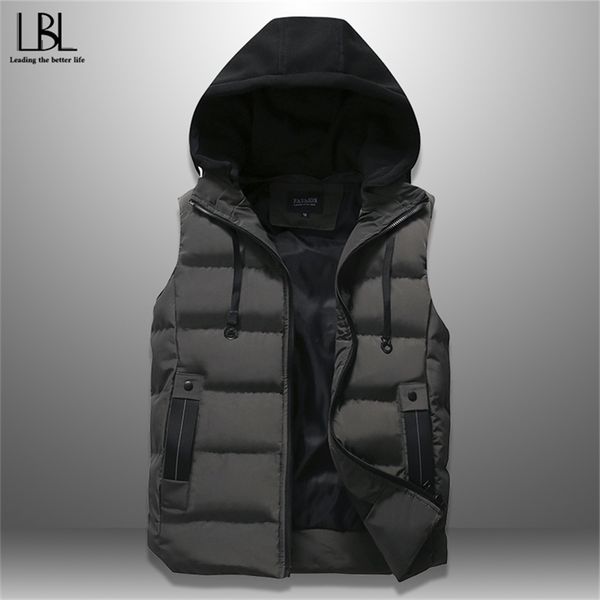 new autumn winter men's casual hooded vest solid sleeveless jacket male thick warm waistcoat zipper pockets outerwear s-4xl 201124, Black;white
new autumn winter men's casual hooded vest solid sleeveless jacket male thick warm waistcoat zipper pockets outerwear s-4xl 201124, Black;white