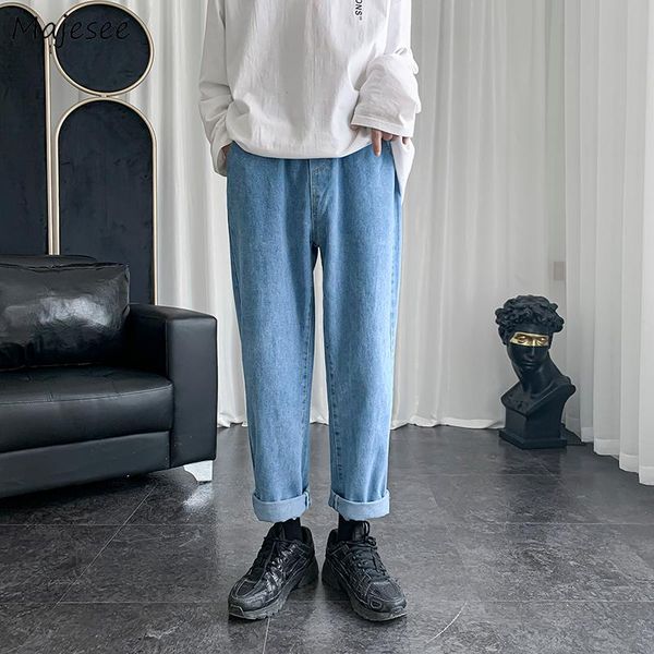 men jeans denim solid simple loose plus size 3xl straight all-match leisure daily students comfortable elastic waist students, Blue
men jeans denim solid simple loose plus size 3xl straight all-match leisure daily students comfortable elastic waist students, Blue