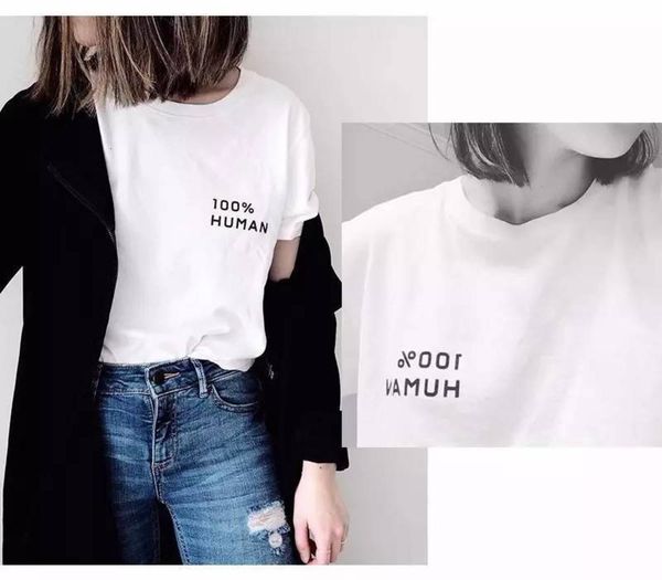 2019 new mr. zhi's same summer human lettered white crew neck short sleeve t-shirt for women, Black;gray
2019 new mr. zhi's same summer human lettered white crew neck short sleeve t-shirt for women, Black;gray