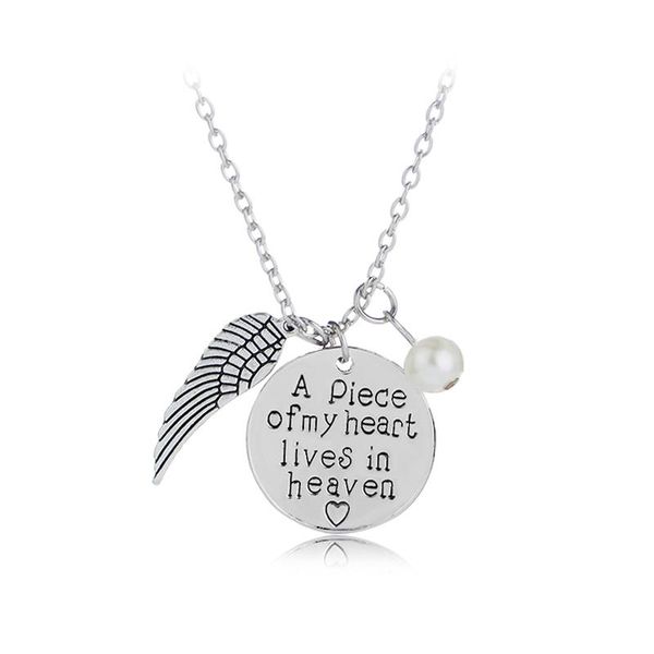 pendant necklaces a piece of my heart lives in heaven loss loved one memorial angel wing necklace hand stamped, Silver
pendant necklaces a piece of my heart lives in heaven loss loved one memorial angel wing necklace hand stamped, Silver