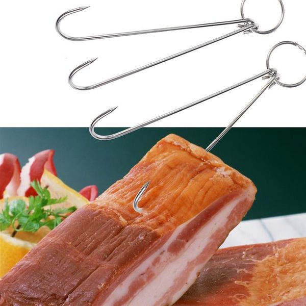 hooks & rails 6pcs stainless steel double drying roast duck hook bacon hanger grill hanging rack
hooks & rails 6pcs stainless steel double drying roast duck hook bacon hanger grill hanging rack