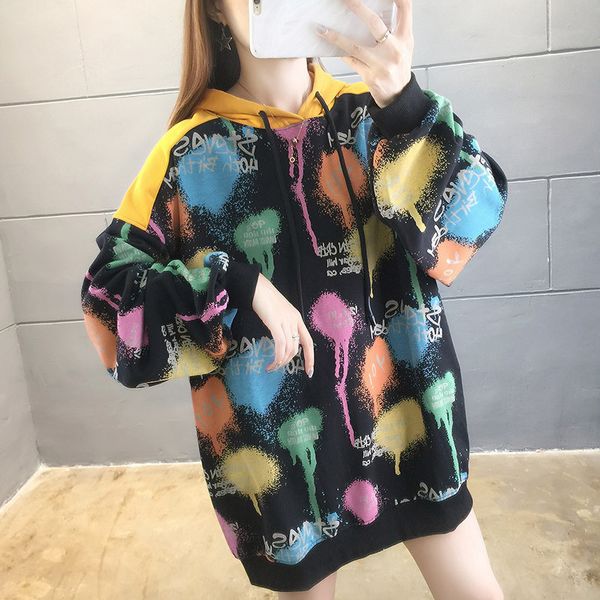 womens designer sweatshirts letters pullovers hoodies women's autumn and winter color printing hooded jacket mid-length women's ja, Black
womens designer sweatshirts letters pullovers hoodies women's autumn and winter color printing hooded jacket mid-length women's ja, Black