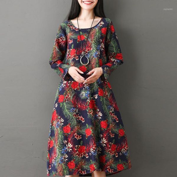 oversize loose casual women dress mid-calf o-neck autumn dress fashion floral printing long sleeve chic dresses #331, Black;gray
oversize loose casual women dress mid-calf o-neck autumn dress fashion floral printing long sleeve chic dresses #331, Black;gray