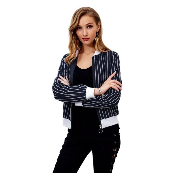 Women Jacket Spring and Summer 2020 Striped Zipper Full Baseball Jacket Casual Coats and Jackets Women Denim, Black;brown
Women Jacket Spring and Summer 2020 Striped Zipper Full Baseball Jacket Casual Coats and Jackets Women Denim, Black;brown
