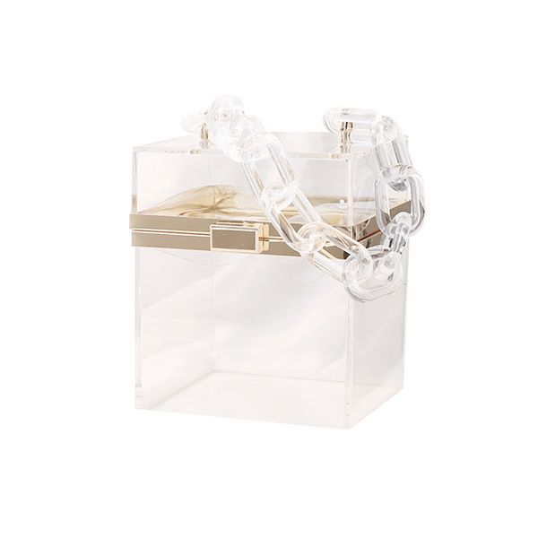 summer acrylic chain handbag transparent square bucket small square bag lady's party handbag purse
summer acrylic chain handbag transparent square bucket small square bag lady's party handbag purse