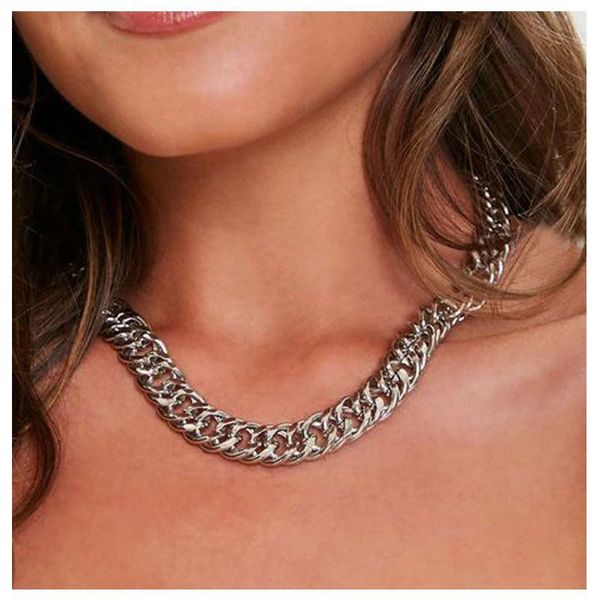 chokers punk necklace & pendant gold metal thick collar party jewelry drop gargantilla signle chain choker for women bulk, Golden;silver
chokers punk necklace & pendant gold metal thick collar party jewelry drop gargantilla signle chain choker for women bulk, Golden;silver