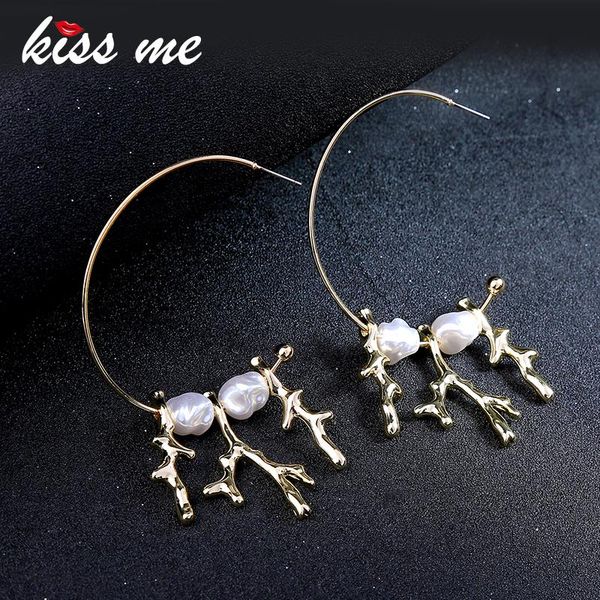 kiss me irregular imitation pearl earrings women new fashion gold color alloy big hoop earrings costume jewelry, Golden
kiss me irregular imitation pearl earrings women new fashion gold color alloy big hoop earrings costume jewelry, Golden
