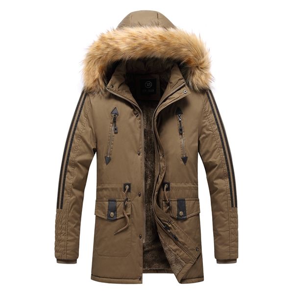 men fur hooded jackets coat winter cotton thick male long warm outwear brand clothing sportswear zipper men's overcoat windbreak 201217, Black
men fur hooded jackets coat winter cotton thick male long warm outwear brand clothing sportswear zipper men's overcoat windbreak 201217, Black