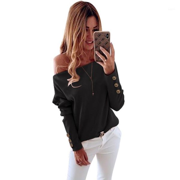 womens blouse 2021 new autumn long sleeve solid color off-shoulder pullover harajuku shirts for women button blouse 1, White
womens blouse 2021 new autumn long sleeve solid color off-shoulder pullover harajuku shirts for women button blouse 1, White