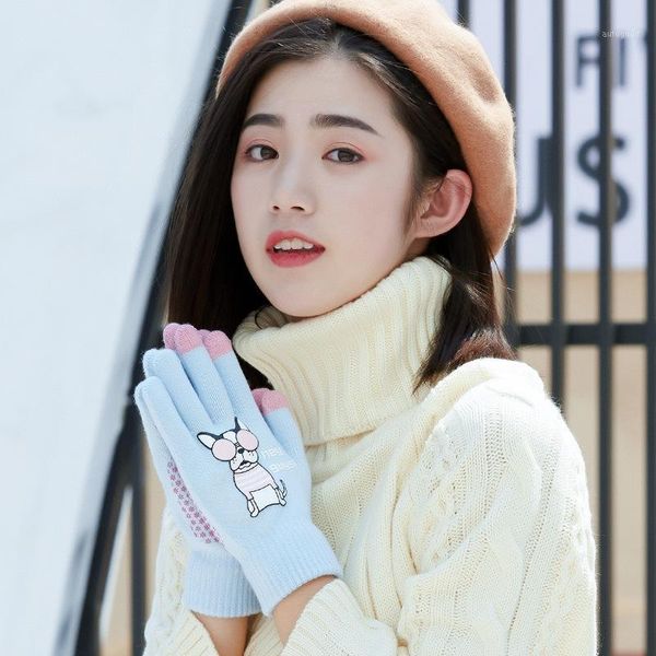five fingers gloves knitted ladies winter plus velvet thickening cute outdoor riding woolen cartoon printing acrylic guantes ciclismo1, Blue;gray
five fingers gloves knitted ladies winter plus velvet thickening cute outdoor riding woolen cartoon printing acrylic guantes ciclismo1, Blue;gray