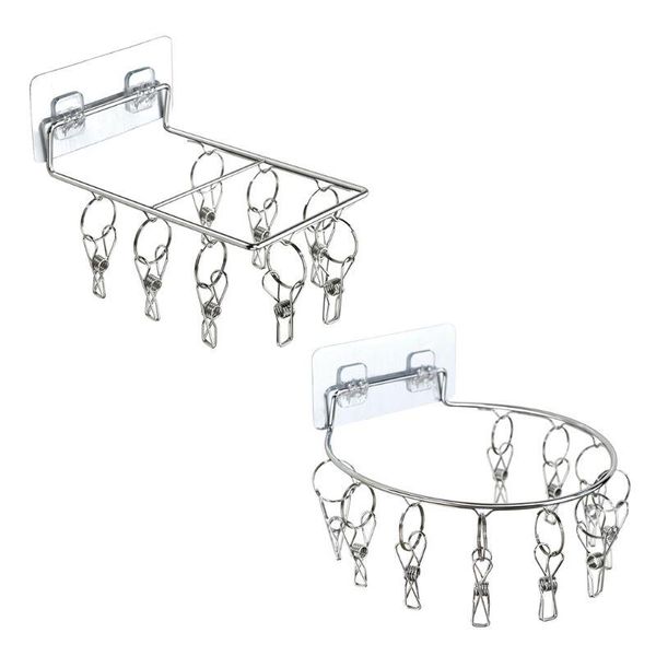 wall mount stainless steel clothes pin hanger storage organizer laundry drying rack with 8/10 clips for hat sock underwear glove
wall mount stainless steel clothes pin hanger storage organizer laundry drying rack with 8/10 clips for hat sock underwear glove