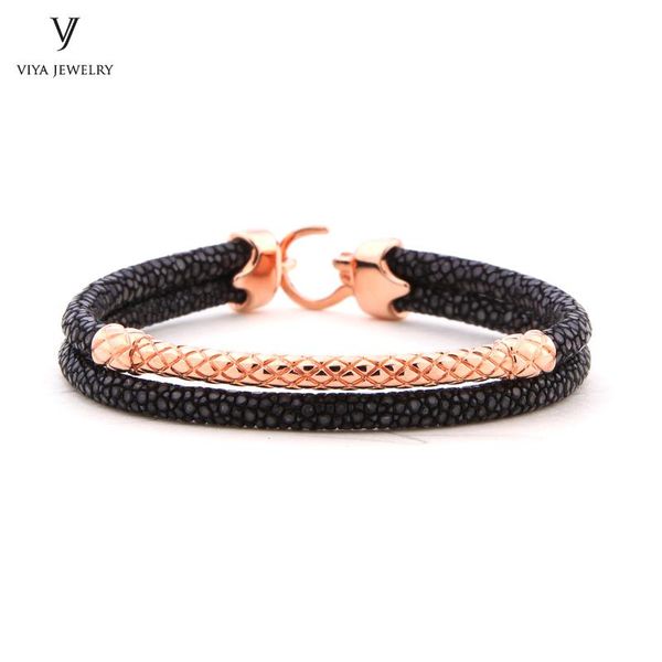 charm bracelets handcrafted luxury custom stingray silver two hand-wrapped leather cords men bracelet with pure clasp, Golden;silver
charm bracelets handcrafted luxury custom stingray silver two hand-wrapped leather cords men bracelet with pure clasp, Golden;silver