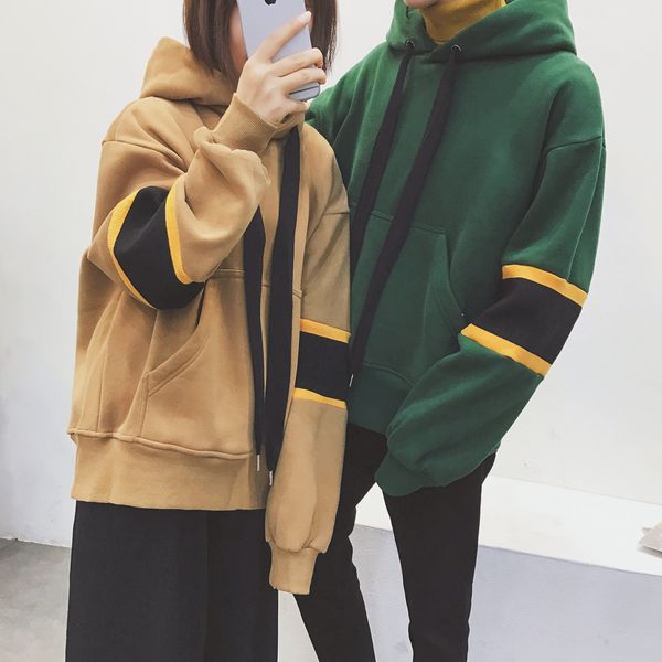 new hoodies autumn couple in addition to thick velvet with hoodie pullover male solid color hong style, Black
new hoodies autumn couple in addition to thick velvet with hoodie pullover male solid color hong style, Black