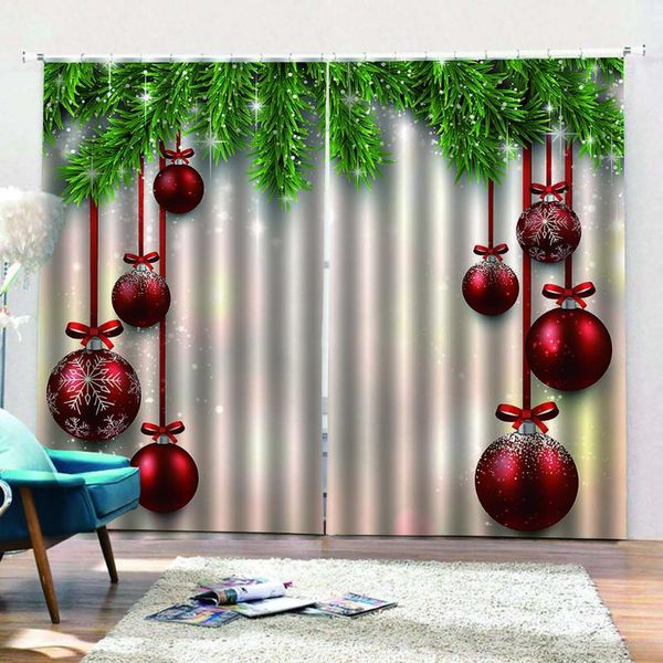 living room decorative curtain christmas red ball christmas decoration full blackout hook curtain print bedroom
living room decorative curtain christmas red ball christmas decoration full blackout hook curtain print bedroom