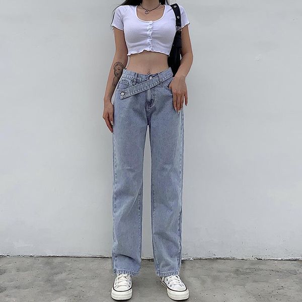 women's jeans kalenmos high waisted woman vintage streetwear straight denim pants 2021 arrival autumn winter trousers women clothing, Blue
women's jeans kalenmos high waisted woman vintage streetwear straight denim pants 2021 arrival autumn winter trousers women clothing, Blue