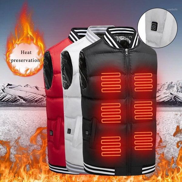 9 areas men heated vest smart heating cotton vest usb infrared electric heating women outdoor thermal winter warm jacke1, Black;white
9 areas men heated vest smart heating cotton vest usb infrared electric heating women outdoor thermal winter warm jacke1, Black;white