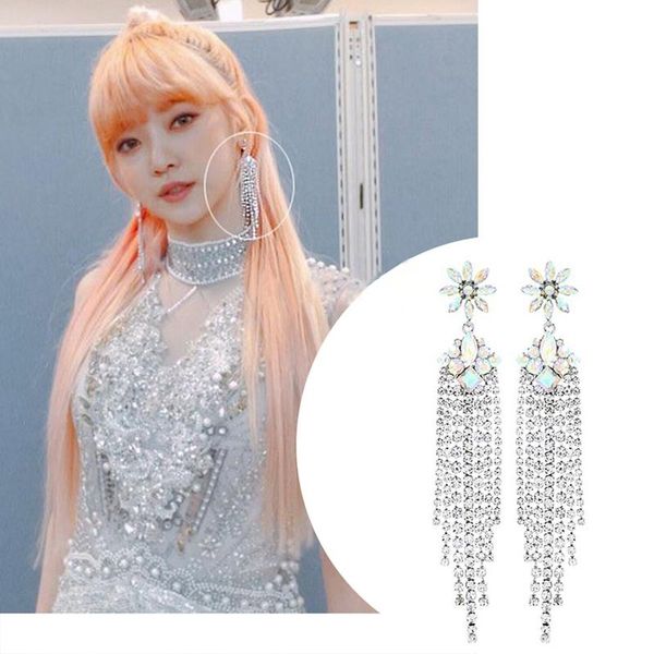 dangle & chandelier mengjiqiao korean luxury flower crystal drop earrings for women elegant rhinestone tassel long pendientes party jewelry, Silver
dangle & chandelier mengjiqiao korean luxury flower crystal drop earrings for women elegant rhinestone tassel long pendientes party jewelry, Silver