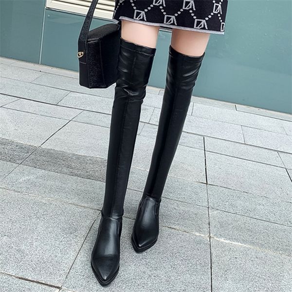 2019 new shoes women boots black over the knee boots female autumn winter lady thigh high boots t200106
2019 new shoes women boots black over the knee boots female autumn winter lady thigh high boots t200106