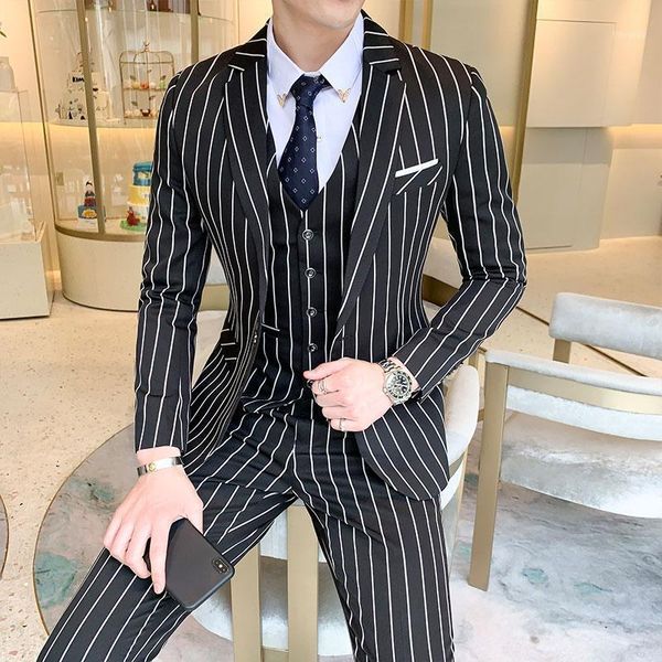 classic striped suit men's formal business slim suit terno homens groom tuxedo wedding men's sets 3 pcs (blazer+pants+vest)1, White;black
classic striped suit men's formal business slim suit terno homens groom tuxedo wedding men's sets 3 pcs (blazer+pants+vest)1, White;black