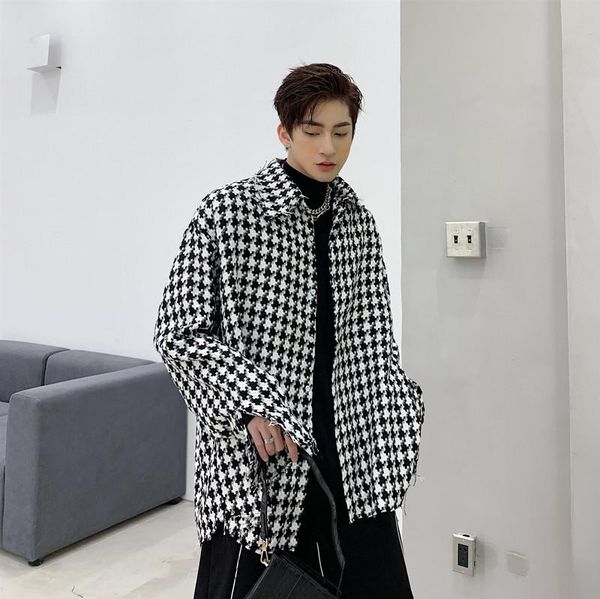 men casual shirt weave loose black white tassel plaid coat male women vintage streetwear fashion hip hop thick shirt outerwear, White;black
men casual shirt weave loose black white tassel plaid coat male women vintage streetwear fashion hip hop thick shirt outerwear, White;black