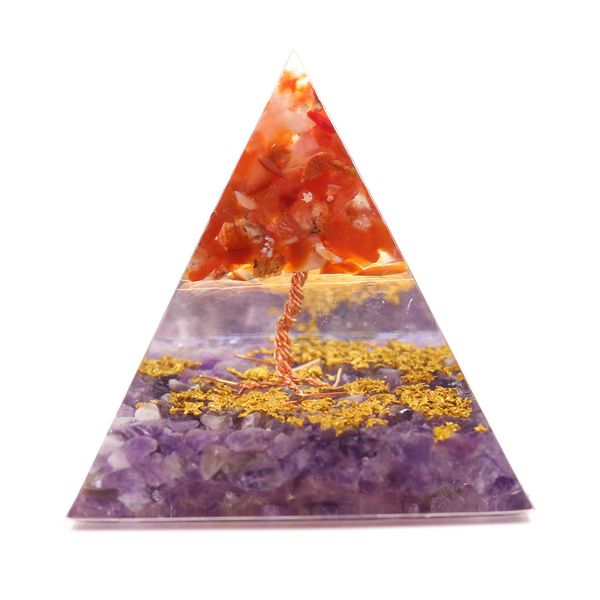 5 pcs unique amethyst crystal and resin orgonite pyramid pendant gold plated wire wrap tree of life jewelr, Silver
5 pcs unique amethyst crystal and resin orgonite pyramid pendant gold plated wire wrap tree of life jewelr, Silver