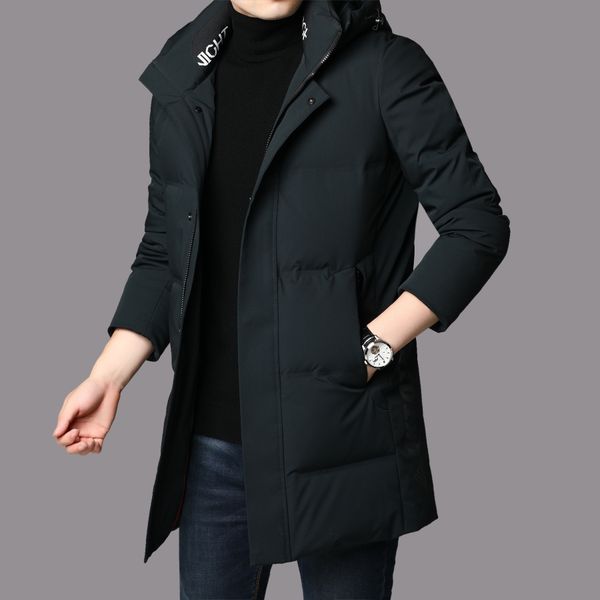 down jacket men's medium length winter 2020 new men's wear men's leisure white duck down hooded warm coat q1209, Black
down jacket men's medium length winter 2020 new men's wear men's leisure white duck down hooded warm coat q1209, Black