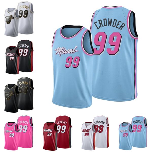 miami heat men jae crowder basketball jersey, Black