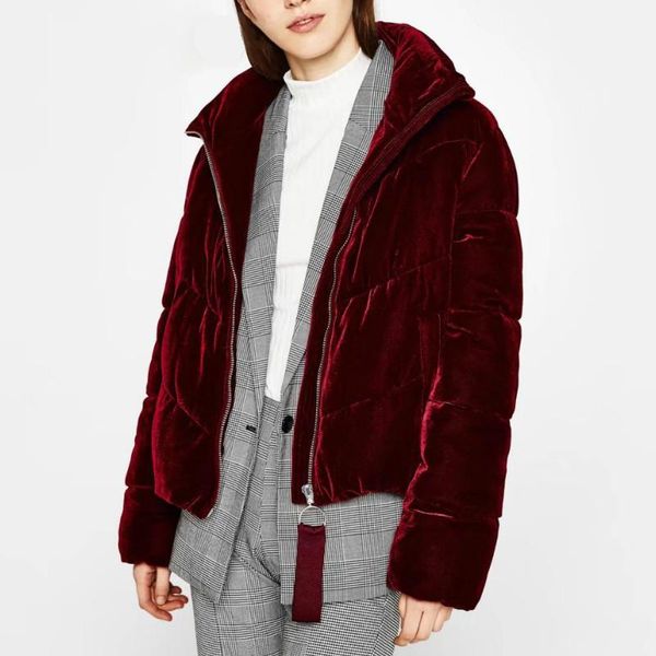 vogue nice winter new cotton women's jacket ribbon zipper gold velvet stand collar fluffy jackets clothing women's cotton coat, Black;brown
vogue nice winter new cotton women's jacket ribbon zipper gold velvet stand collar fluffy jackets clothing women's cotton coat, Black;brown