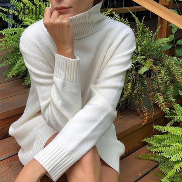 cybill white oversized sweater autumn winter 2020 casual turtleneck sweater women knitting jumper for woman1, White;black
cybill white oversized sweater autumn winter 2020 casual turtleneck sweater women knitting jumper for woman1, White;black