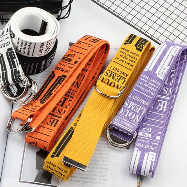 belts 1pc belt punk street letter printed double d ring canvas long fashion, Black;brown
belts 1pc belt punk street letter printed double d ring canvas long fashion, Black;brown
