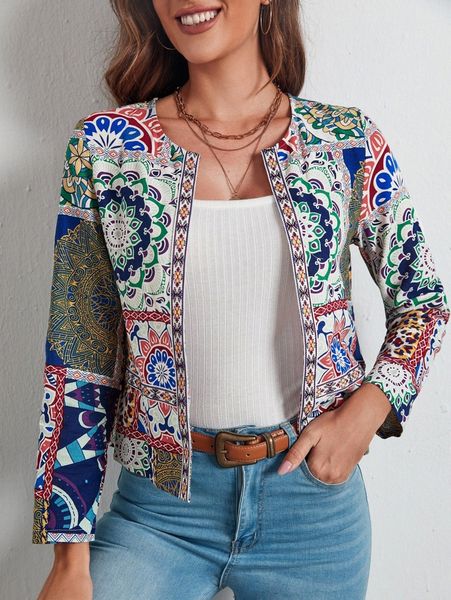 emery rose mandala print open front jacket h7ib#, Black;brown
emery rose mandala print open front jacket h7ib#, Black;brown