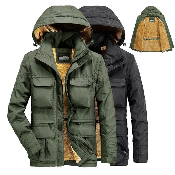 outdoor winter men's jacket, airtight 2020 multi-pocket army jacket outwear male parka military grade. wysw, Black;brown
outdoor winter men's jacket, airtight 2020 multi-pocket army jacket outwear male parka military grade. wysw, Black;brown