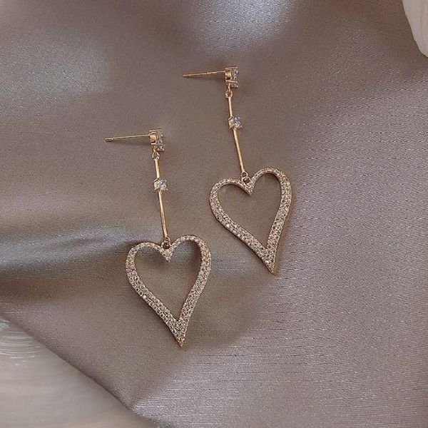 korean needle personality exaggerated long wisp of empty heart earrings temperament design feeling full of love earrings women, Golden;silver
korean needle personality exaggerated long wisp of empty heart earrings temperament design feeling full of love earrings women, Golden;silver