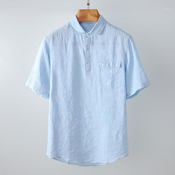 100% pure linen men short sleeve shirt solid white blue turn-down collar collar pullover spring summer fashion casual shirts man1, White;black
100% pure linen men short sleeve shirt solid white blue turn-down collar collar pullover spring summer fashion casual shirts man1, White;black