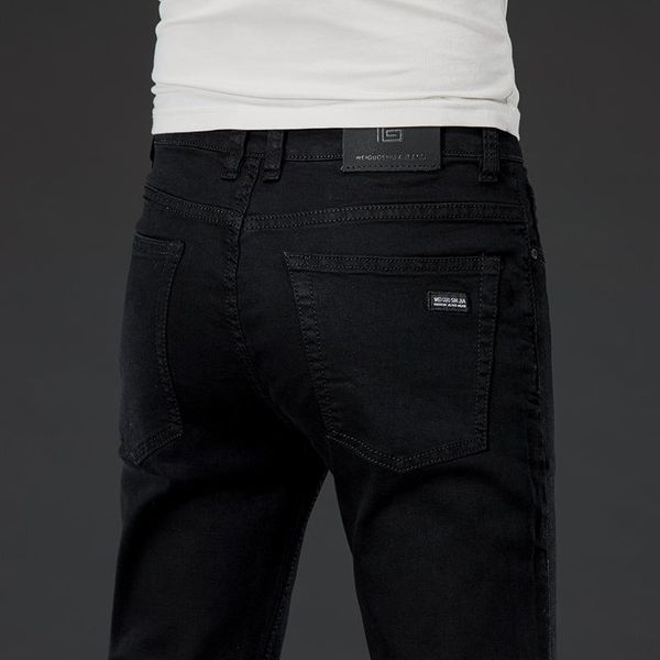men's jeans black slim 2021 autumn spring classic business casual fashion stretch jean trousers brand clothing, Blue
men's jeans black slim 2021 autumn spring classic business casual fashion stretch jean trousers brand clothing, Blue
