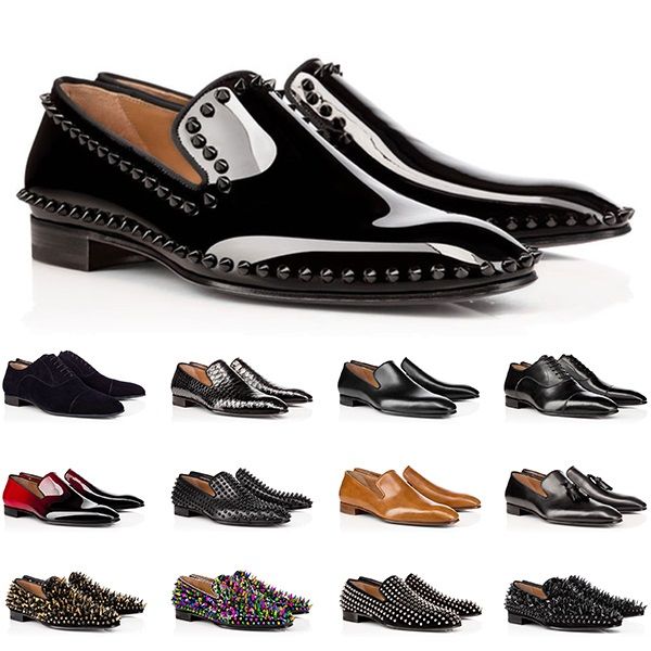 new designer mens genuine leather shoes red bottoms low cut studded spikes dress shoe wedding party mens trainers sneakers size 40-47, Black
new designer mens genuine leather shoes red bottoms low cut studded spikes dress shoe wedding party mens trainers sneakers size 40-47, Black