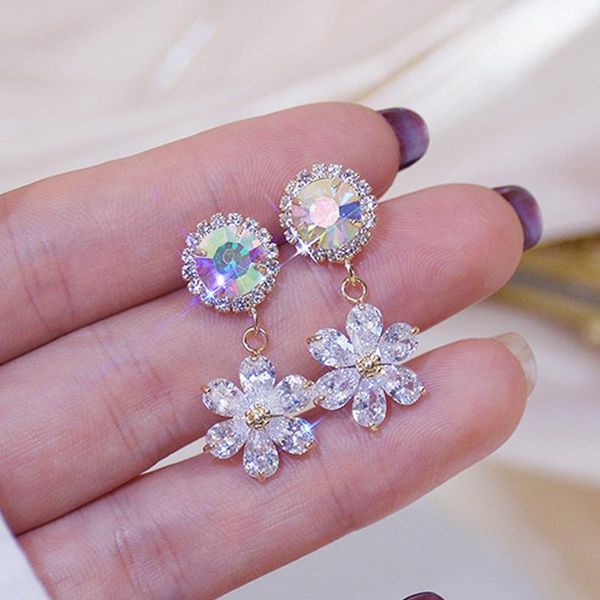 cute flowers dangle earrings for women r creativity luxury jewelry s925 needle inlaid with zircon, Silver
cute flowers dangle earrings for women r creativity luxury jewelry s925 needle inlaid with zircon, Silver