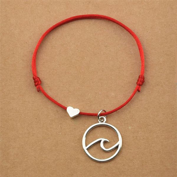 red fashion black cord string handmade heart love ocean wave charm friendship bracelets women men beach sailing jewelry gifts, Golden;silver
red fashion black cord string handmade heart love ocean wave charm friendship bracelets women men beach sailing jewelry gifts, Golden;silver