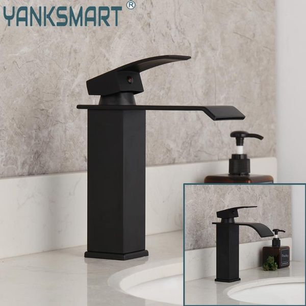 yanksmart bathroom faucet single handle single hole basin sink deck mounted matte black fuacets and cold mixer waterfall tap
yanksmart bathroom faucet single handle single hole basin sink deck mounted matte black fuacets and cold mixer waterfall tap