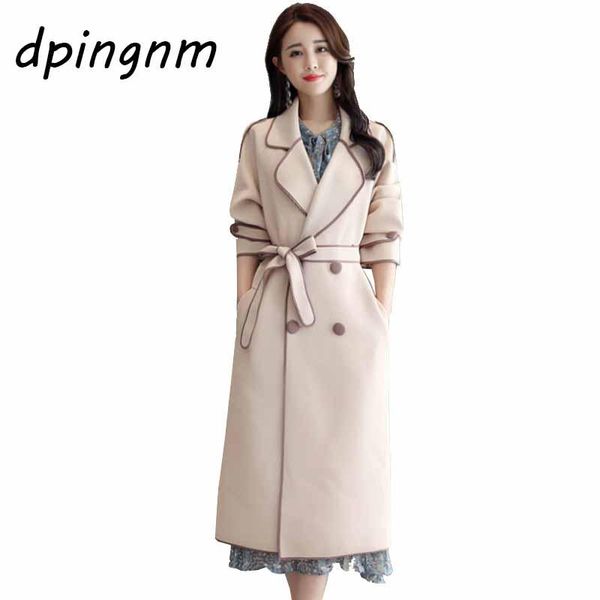 women's trench coats loose windbreaker female college wind 2021 autumn korean version of the double-breasted long section fashion, Tan;black
women's trench coats loose windbreaker female college wind 2021 autumn korean version of the double-breasted long section fashion, Tan;black