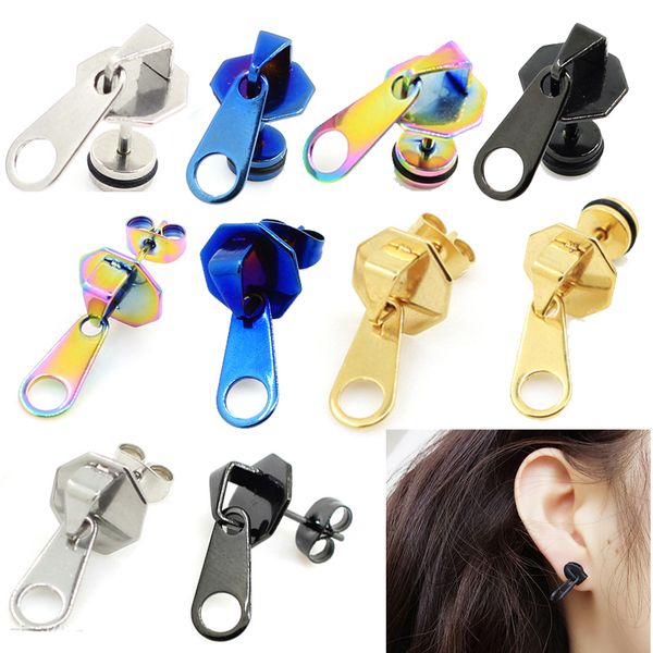 fashion jewelry personality vintage punk stainless steel metal alloy zipper shape studs earring for girl women, Golden
fashion jewelry personality vintage punk stainless steel metal alloy zipper shape studs earring for girl women, Golden