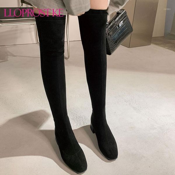 boots lloprost ke winter over the knee woman shoes long stretch fabric thigh high round toe short plush flock1, Black
boots lloprost ke winter over the knee woman shoes long stretch fabric thigh high round toe short plush flock1, Black
