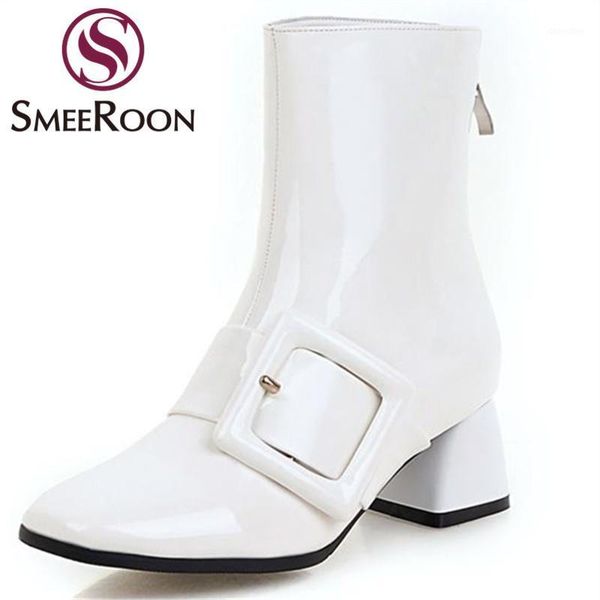 boots smeeroon patent leather for women square toe zipper women's ankle fashion warm winter shoes1, Black
boots smeeroon patent leather for women square toe zipper women's ankle fashion warm winter shoes1, Black