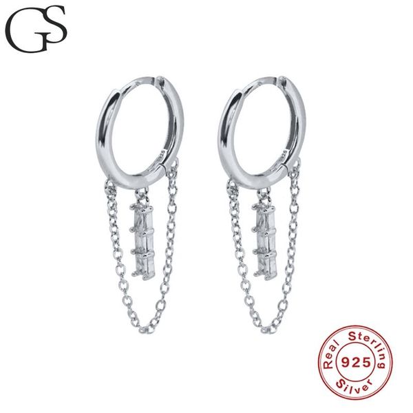 GS 925 Silver Drop Earrings Light Luxury S925 Sterling Plata Piercing Stud Huggie Ear Rings with Tassel Zircon Dangle for Women
GS 925 Silver Drop Earrings Light Luxury S925 Sterling Plata Piercing Stud Huggie Ear Rings with Tassel Zircon Dangle for Women
