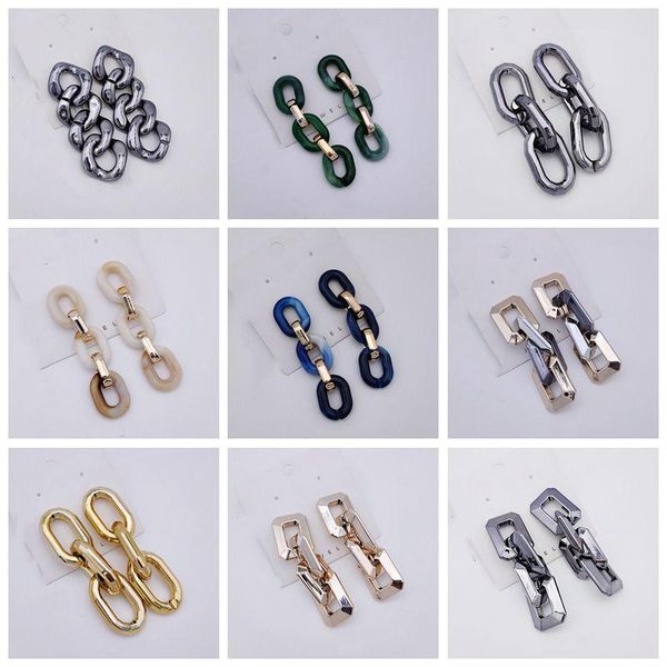 dangle & chandelier vintage chain link long earrings punk acrylic geometry round rectangle big drop gold color party jewelry gift, Silver
dangle & chandelier vintage chain link long earrings punk acrylic geometry round rectangle big drop gold color party jewelry gift, Silver