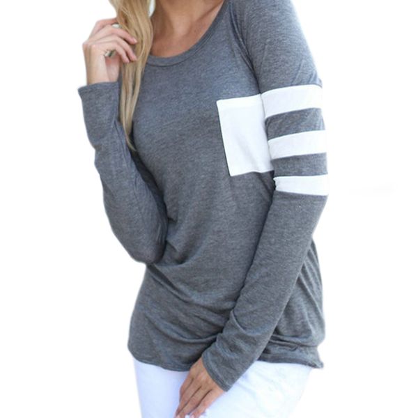 plus size female o-neck long sleeve casual simple t shirts pocket patchwork spring women striped t-shirts tees gv257 201125, White
plus size female o-neck long sleeve casual simple t shirts pocket patchwork spring women striped t-shirts tees gv257 201125, White